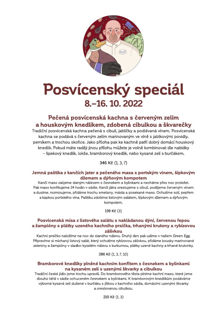 Posvícení – nabídka