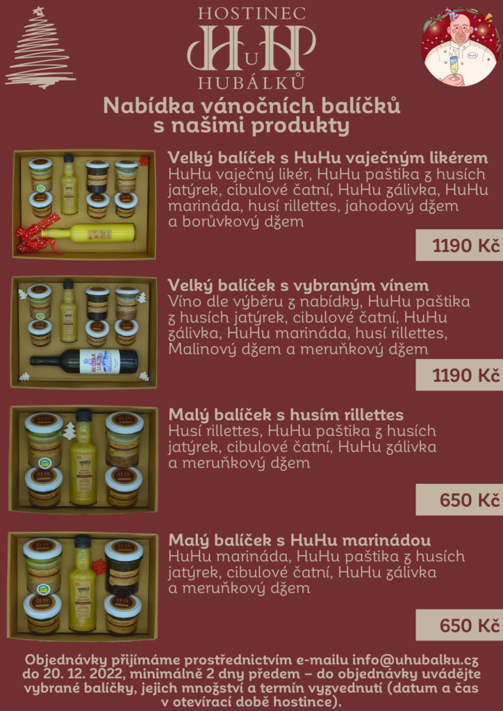 Nabídka vánočních balíčků a našich produktů