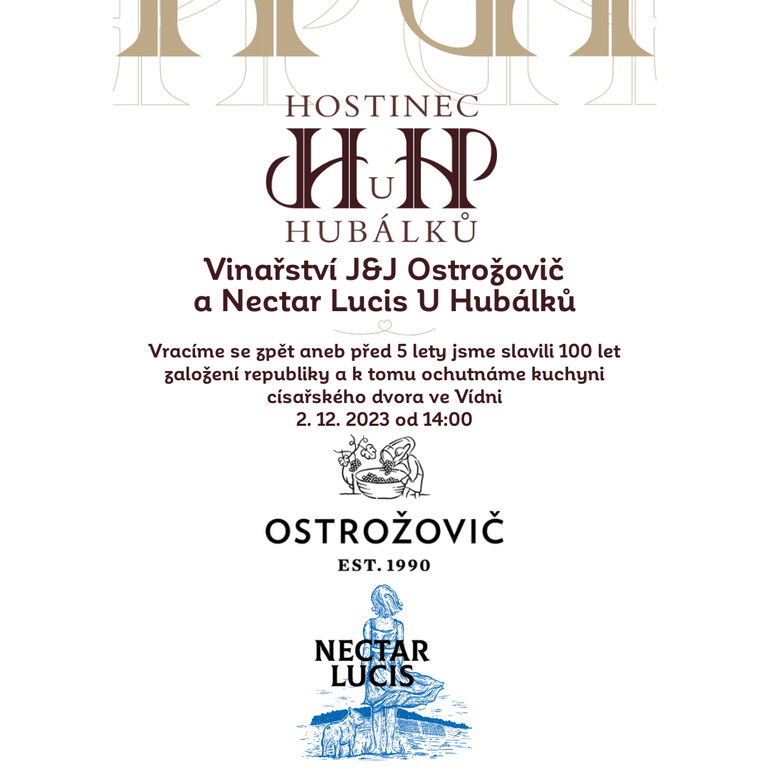 Vinařství J&J Ostrožovič a Nectar Lucis U Hubálků – 2. 12. 2023 od 14:00