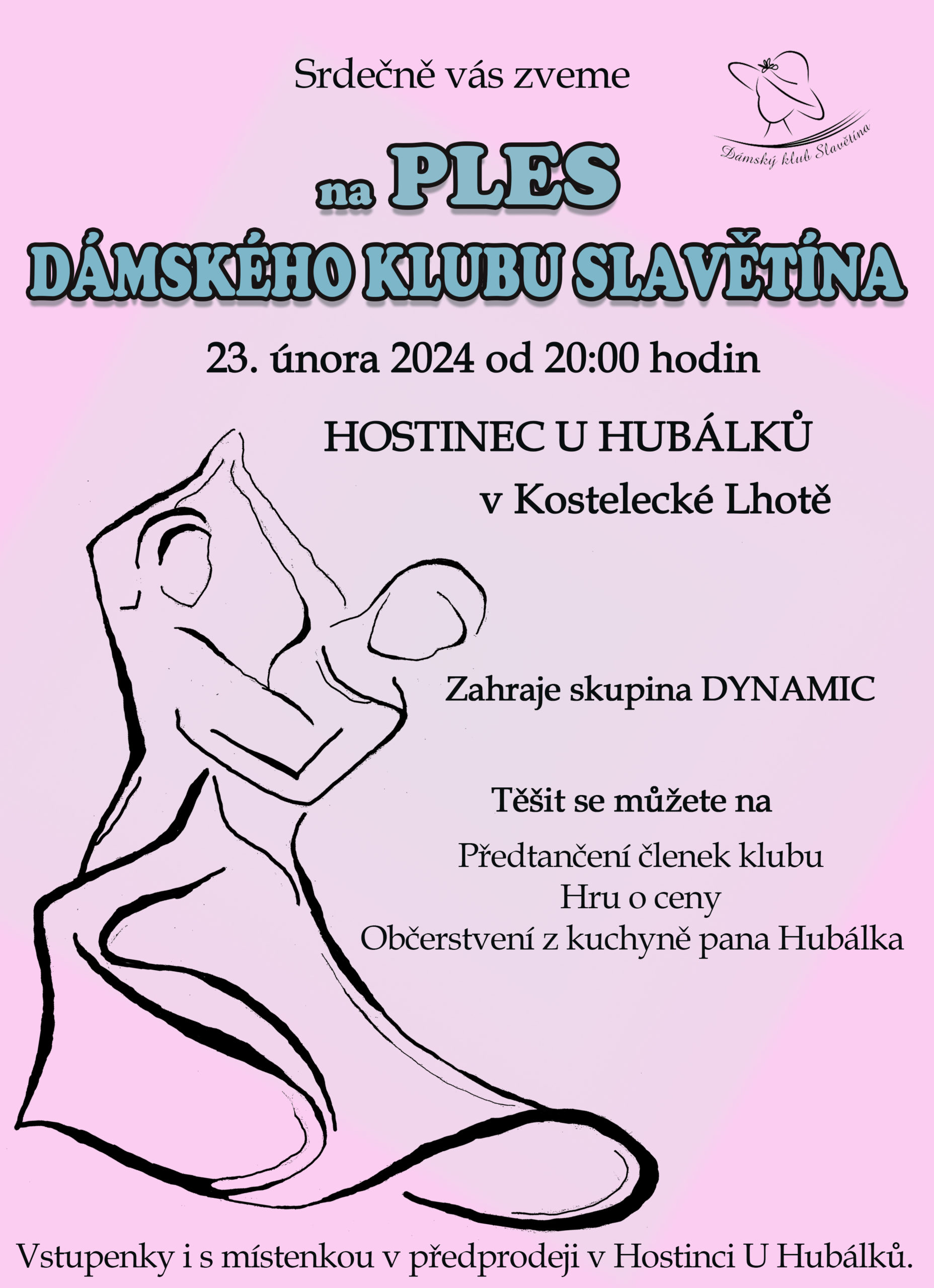 Ples Dámského klubu Slavětína – 23. 02. 2024 – 20:00
