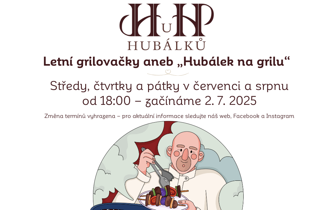 Letní grilovačky aneb „Hubálek na grilu“ 2025