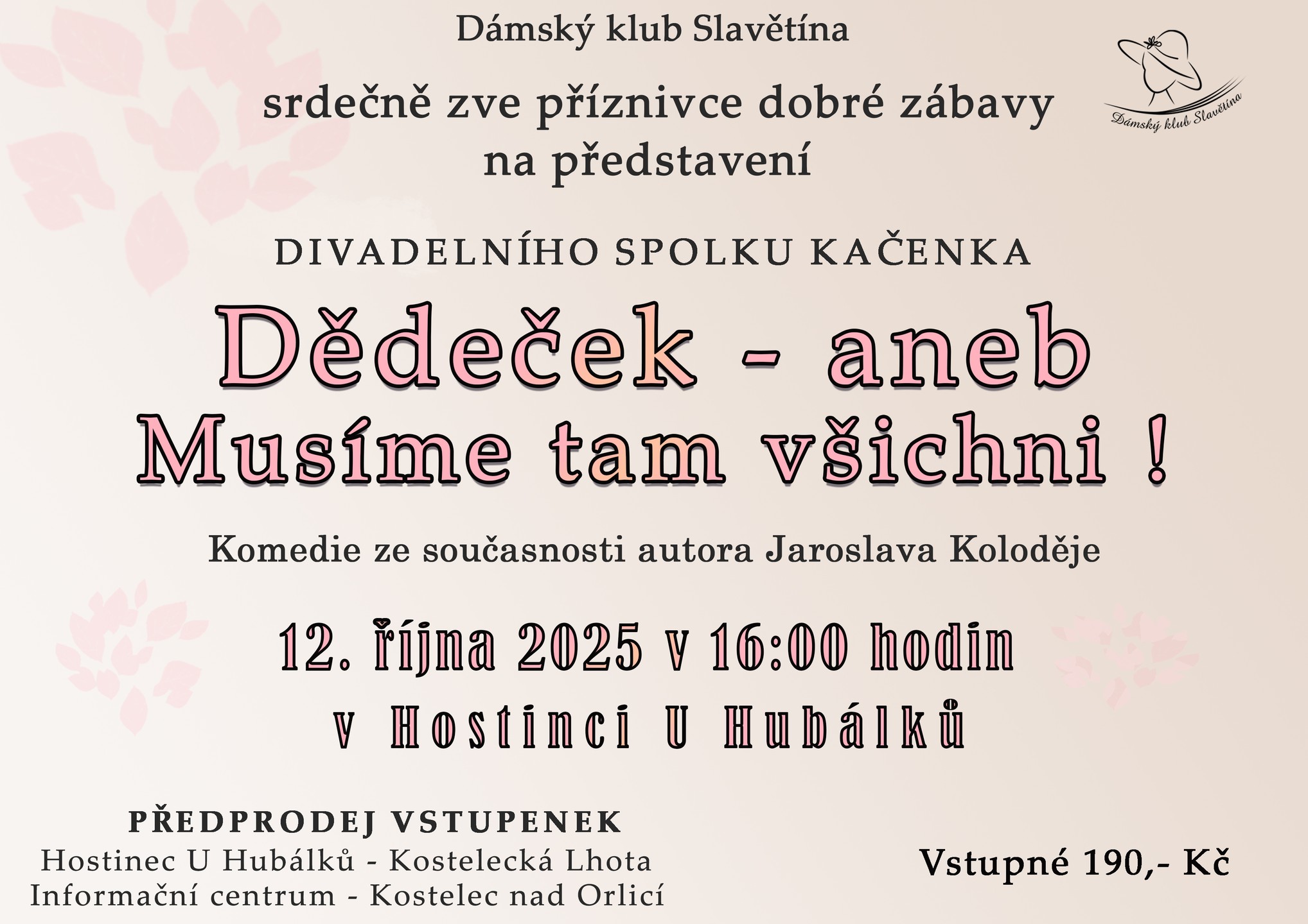 Dědeček aneb Musíme tam všichni – 12. 10. 2025