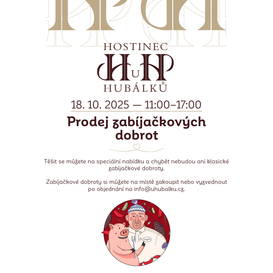 Vepřové hody u nás nebo na doma 18. 10. 2025 — 11:00–17:00