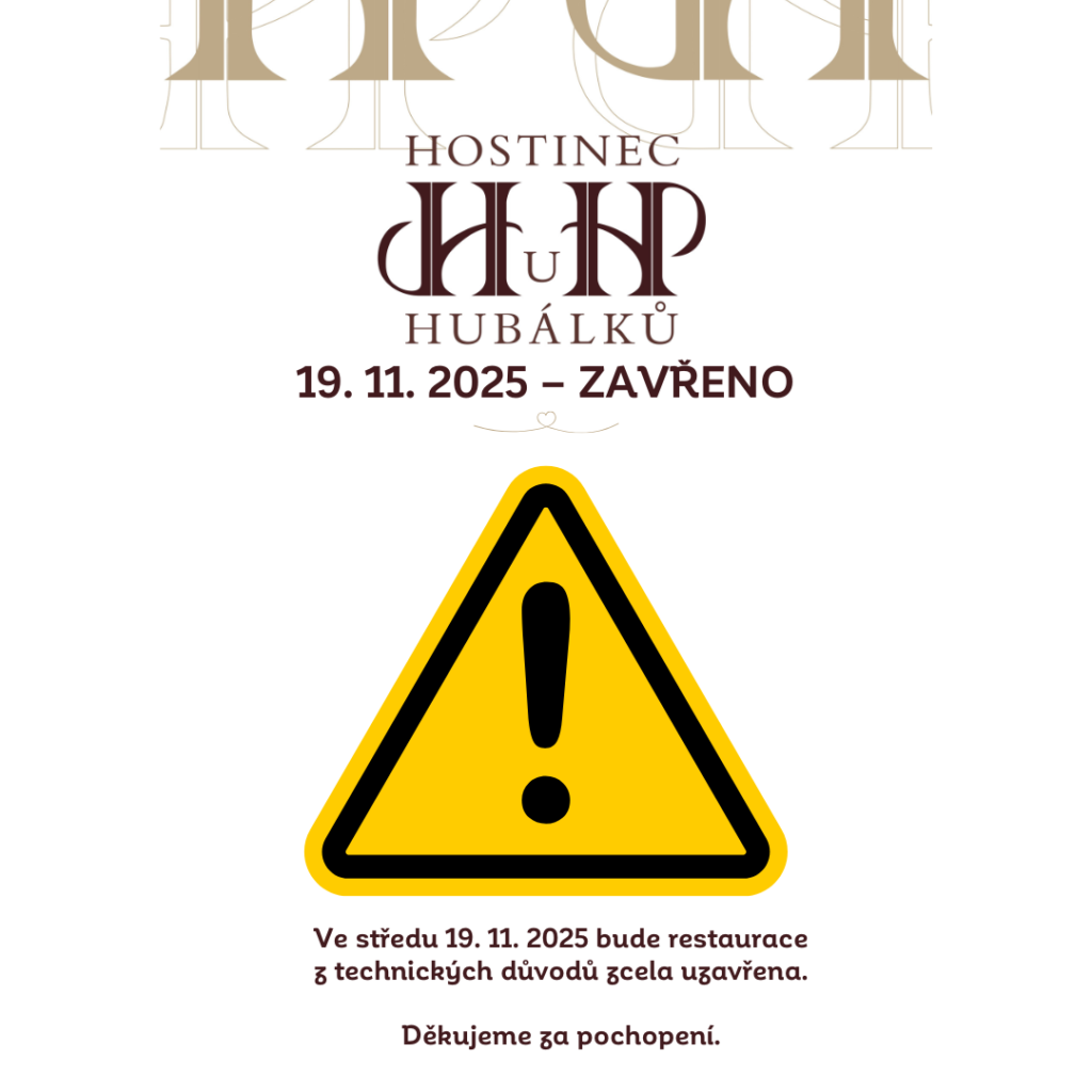 Restaurace zavřena - 19. 11. 2025