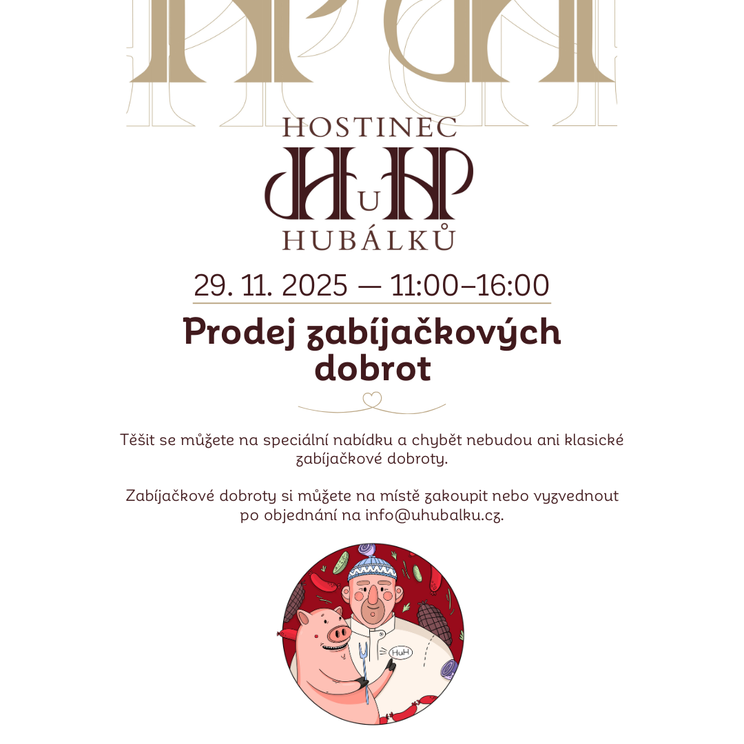 Vepřové hody u nás nebo na doma 29. 11. 2025 — 11:00–16:00