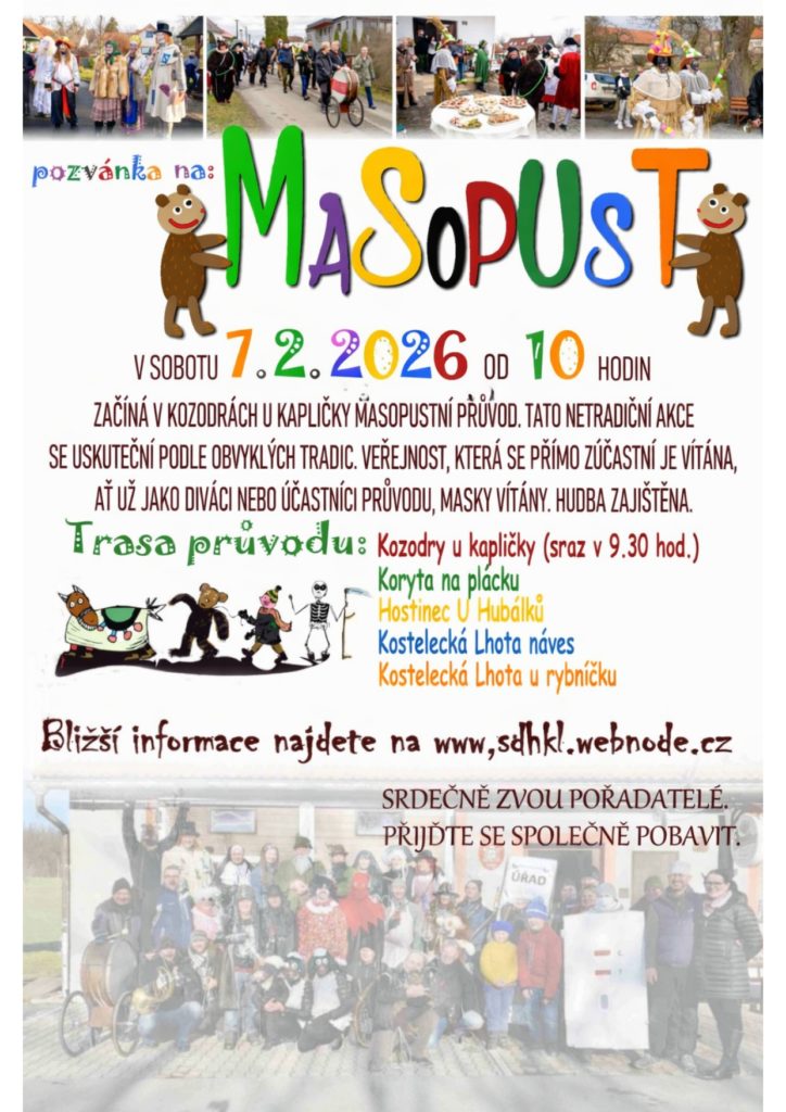 Masopust a prodej domácích zabíjačkových produktů – 7. 2. 2026