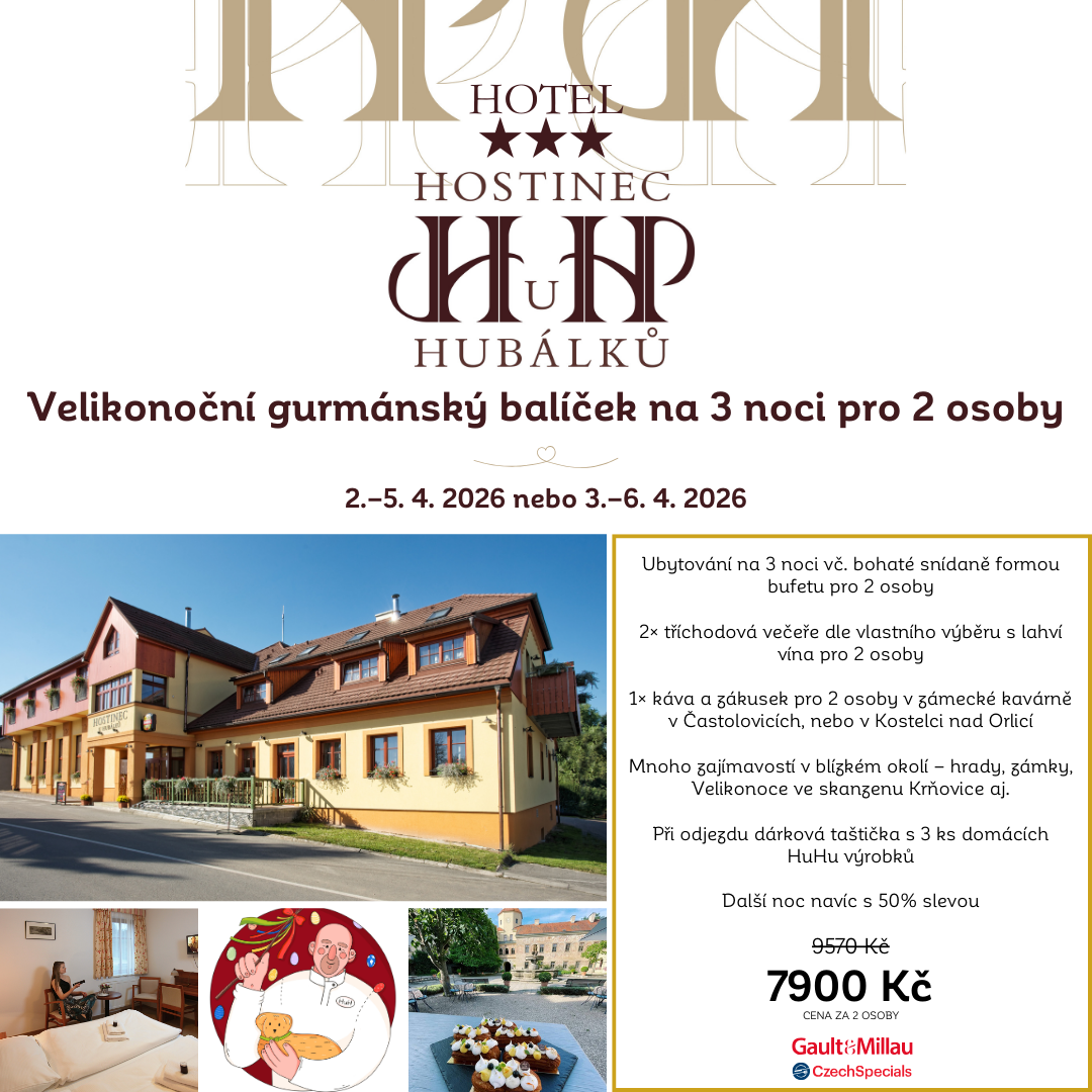 Luxusní prodloužený velikonoční víkend pro dva