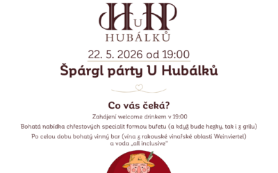 Špárgl párty U&nbsp;Hubálků – 22.&nbsp;5.&nbsp;2026 – 19:00
